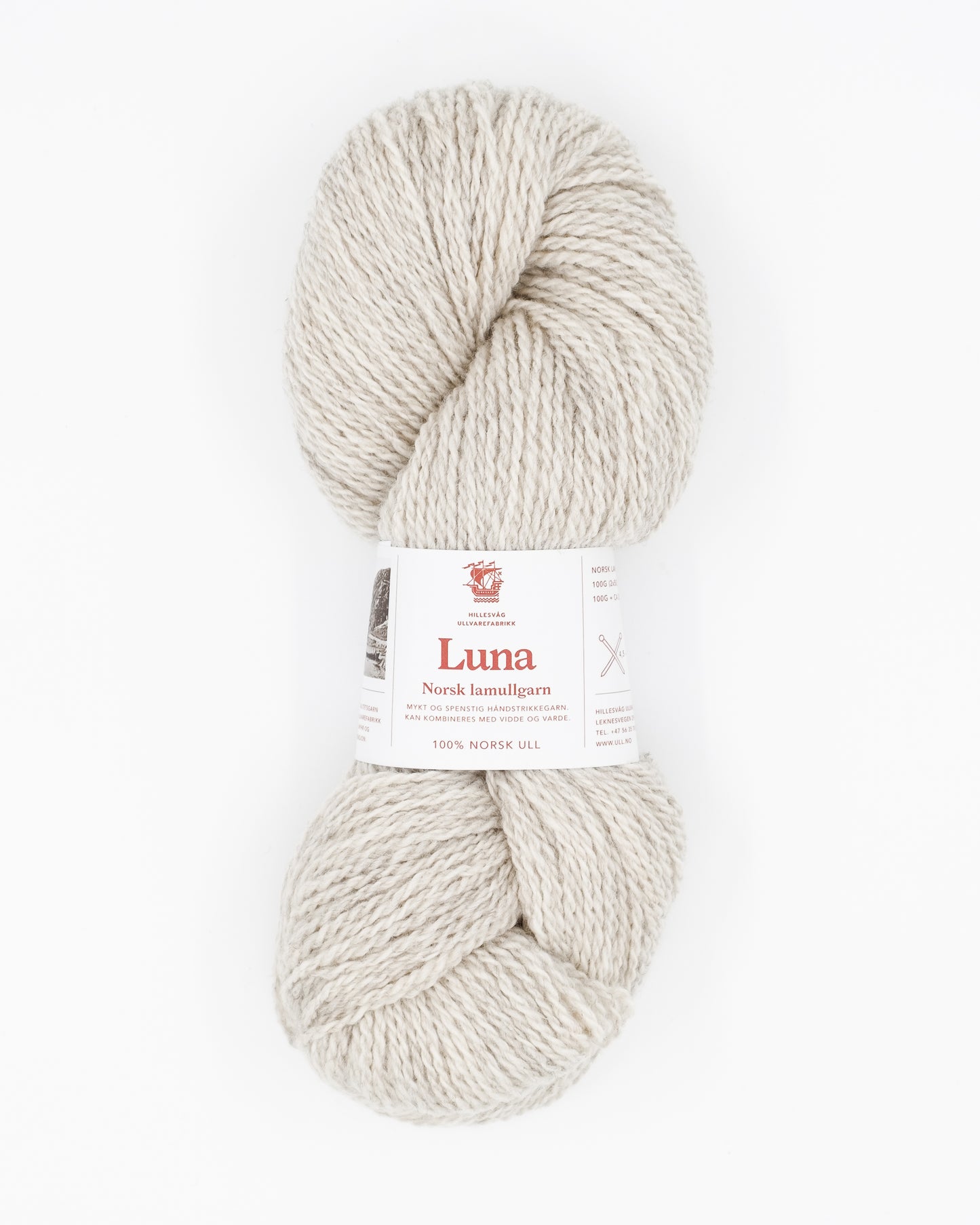Luna Lammwollgarn - Hillesvåg Ullvarefabrikk