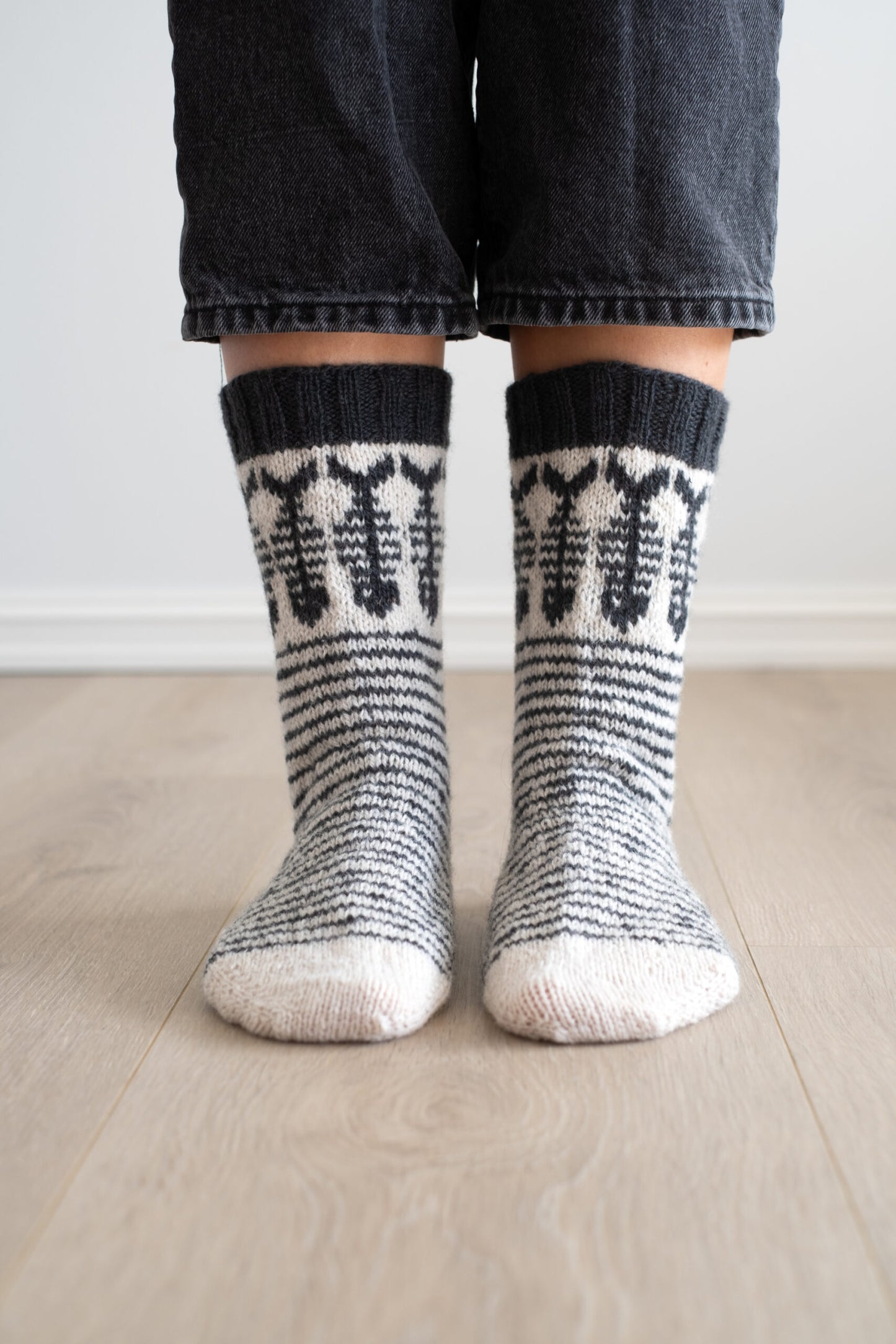 Strickpaket Fischgräten Socken (Fiskebein sokker) - Hillesvåg