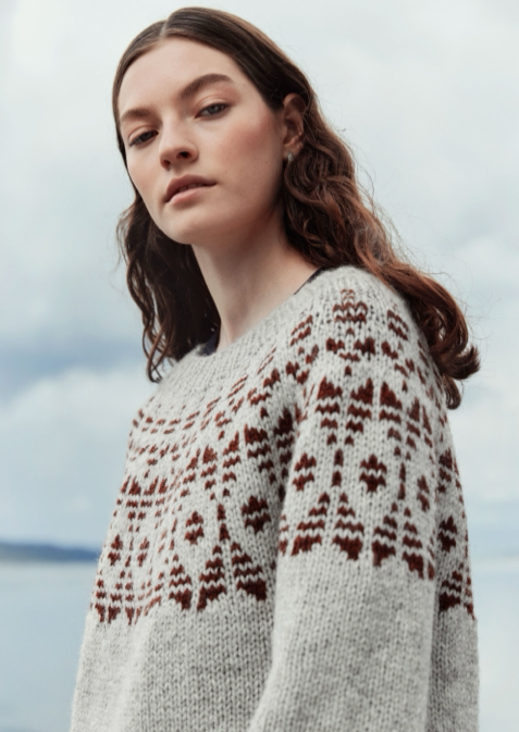 Strickpaket Høstlynggenser hell - Rauma Garn
