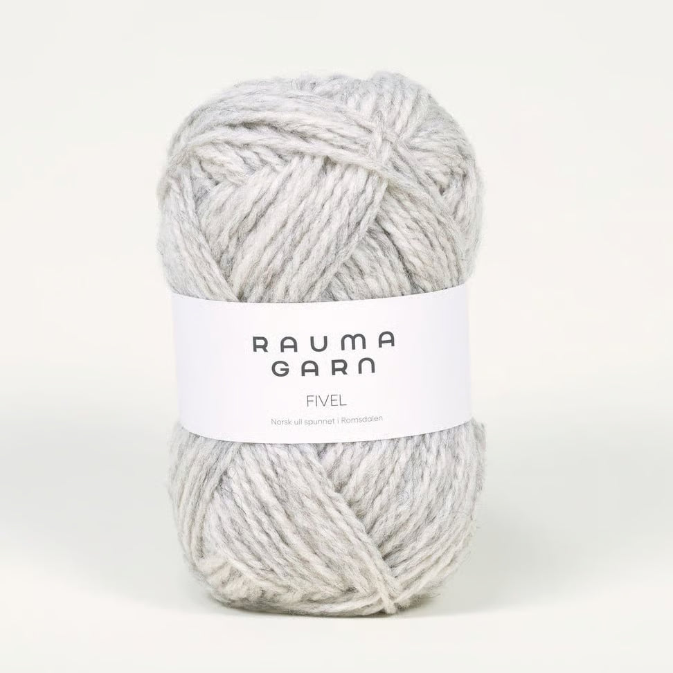 Strickpaket Franke Streifenmütze & Fäustlinge - Rauma Garn (GRÜN/GRAU)