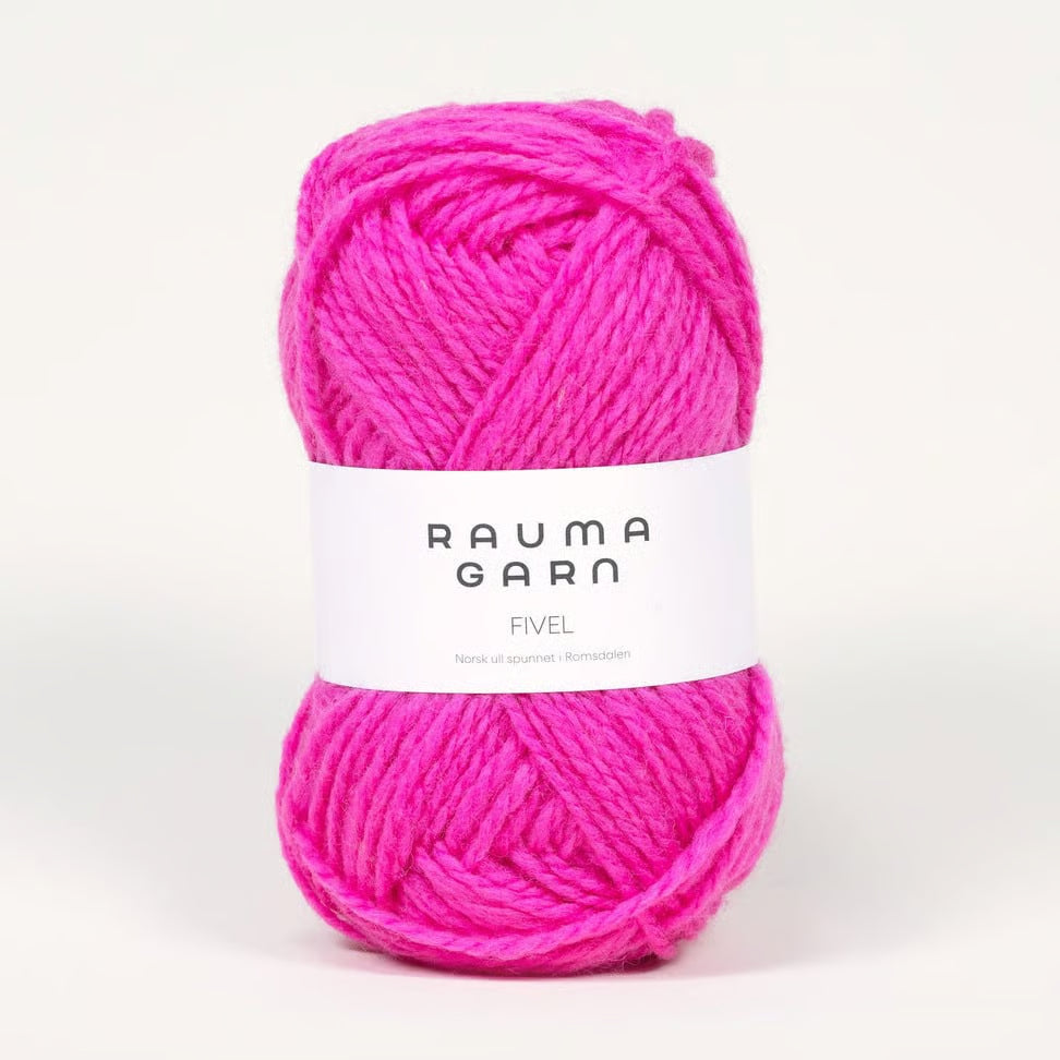 Strickpaket Fjære Genser (hellgrau/rosa)- Rauma Garn