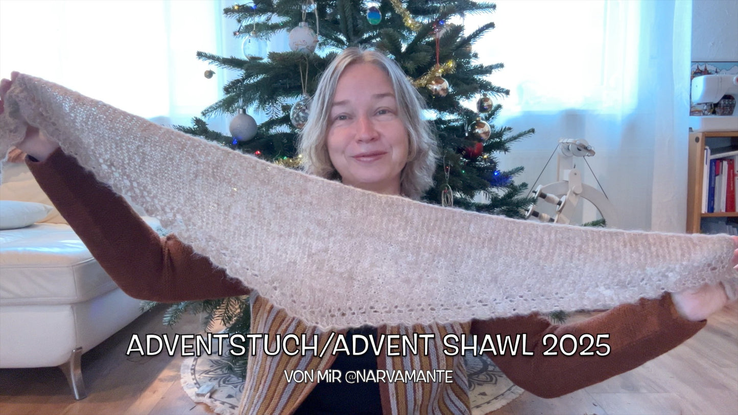 Strickpaket Adventstuch 2025 von Ilona/Narvamante ArtStudio