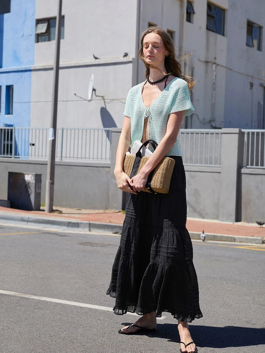 Gehäkelte Bluse Ava - Einzelanleitung 2604-03 - Sandnes Garn