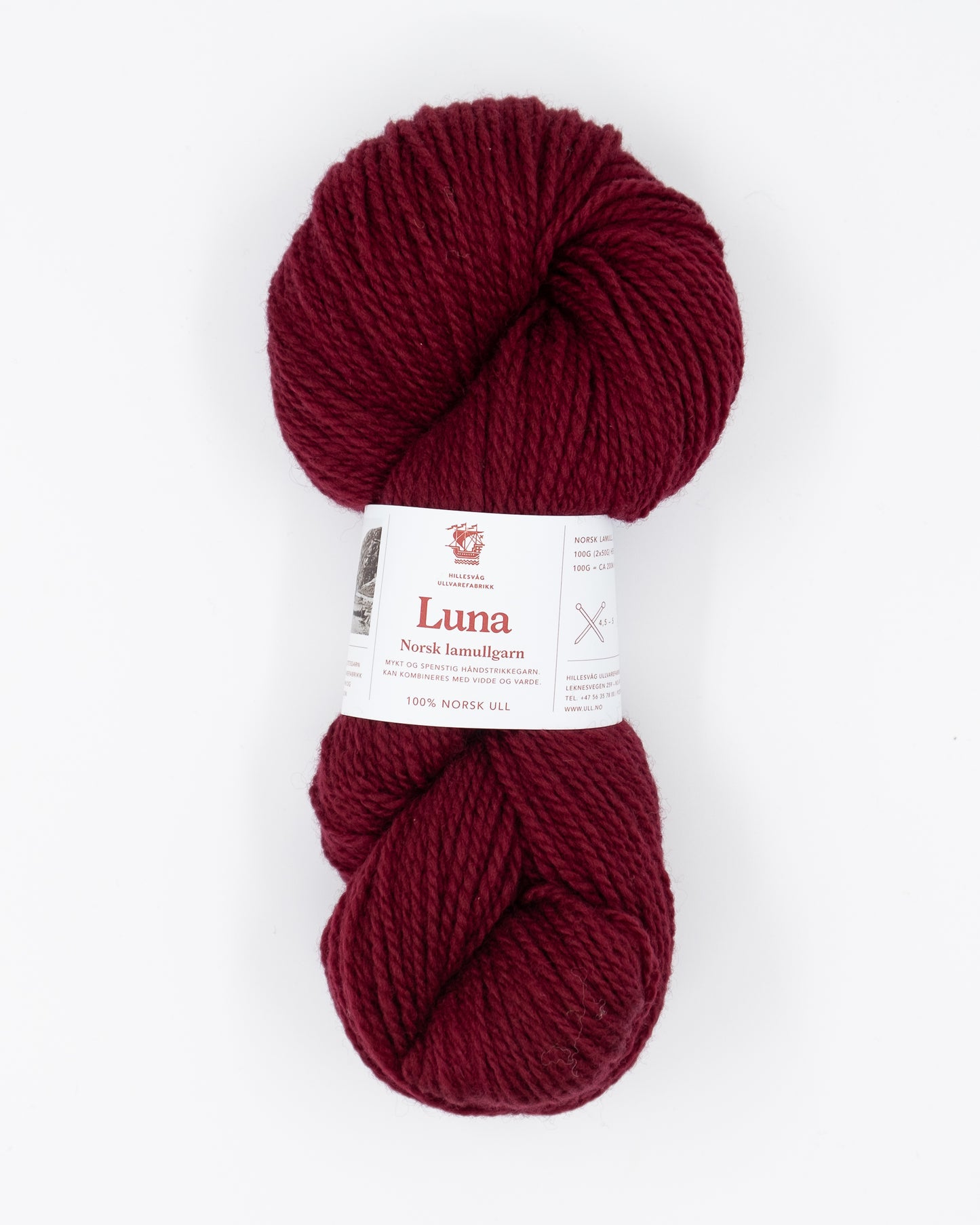 Luna Lammwollgarn - Hillesvåg Ullvarefabrikk