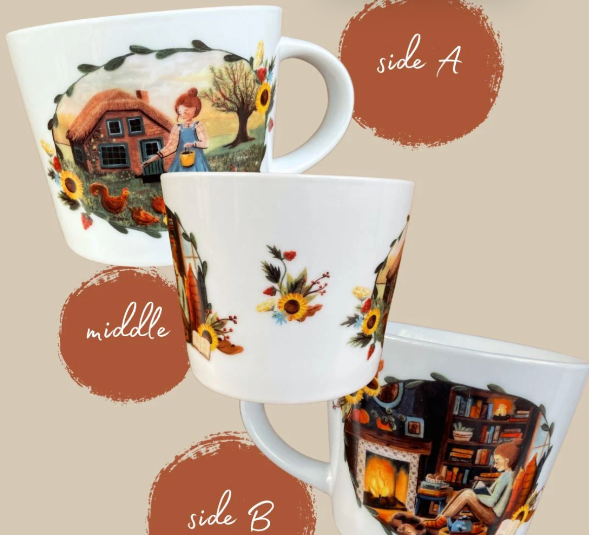 Cosy mug - Porzellantasse mit Illustrationen von Esther Bennink