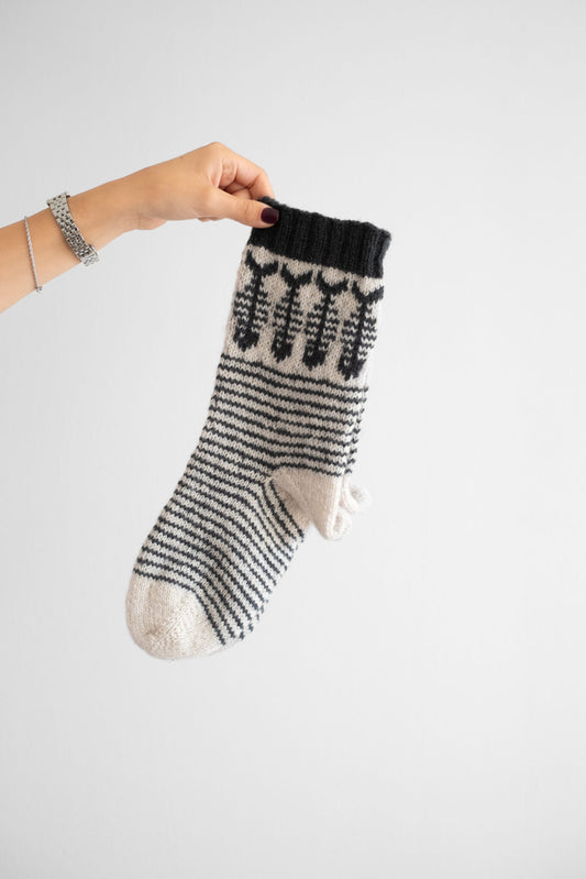 Strickpaket Fischgräten Socken (Fiskebein sokker) - Hillesvåg