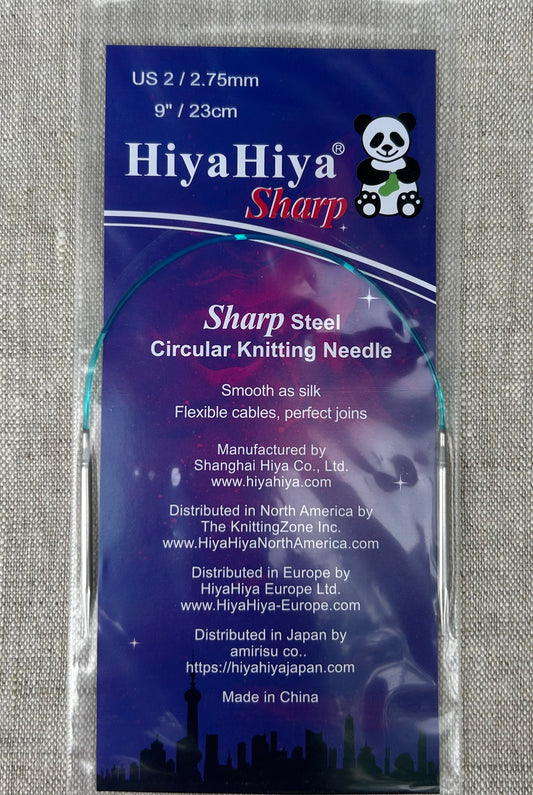 Fixe Rundstricknadeln HiyaHiya Sharp - 23 cm lang
