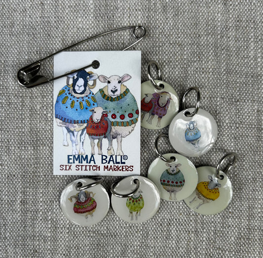 Maschenmarkierer „Sheep in Sweaters“ (6er-Set) - Emma Ball