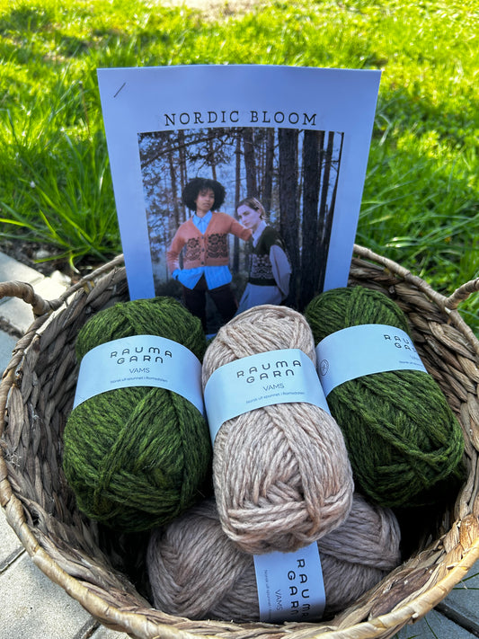 Strickpaket Nordic Bloom Weste (Caitlin Hunter)