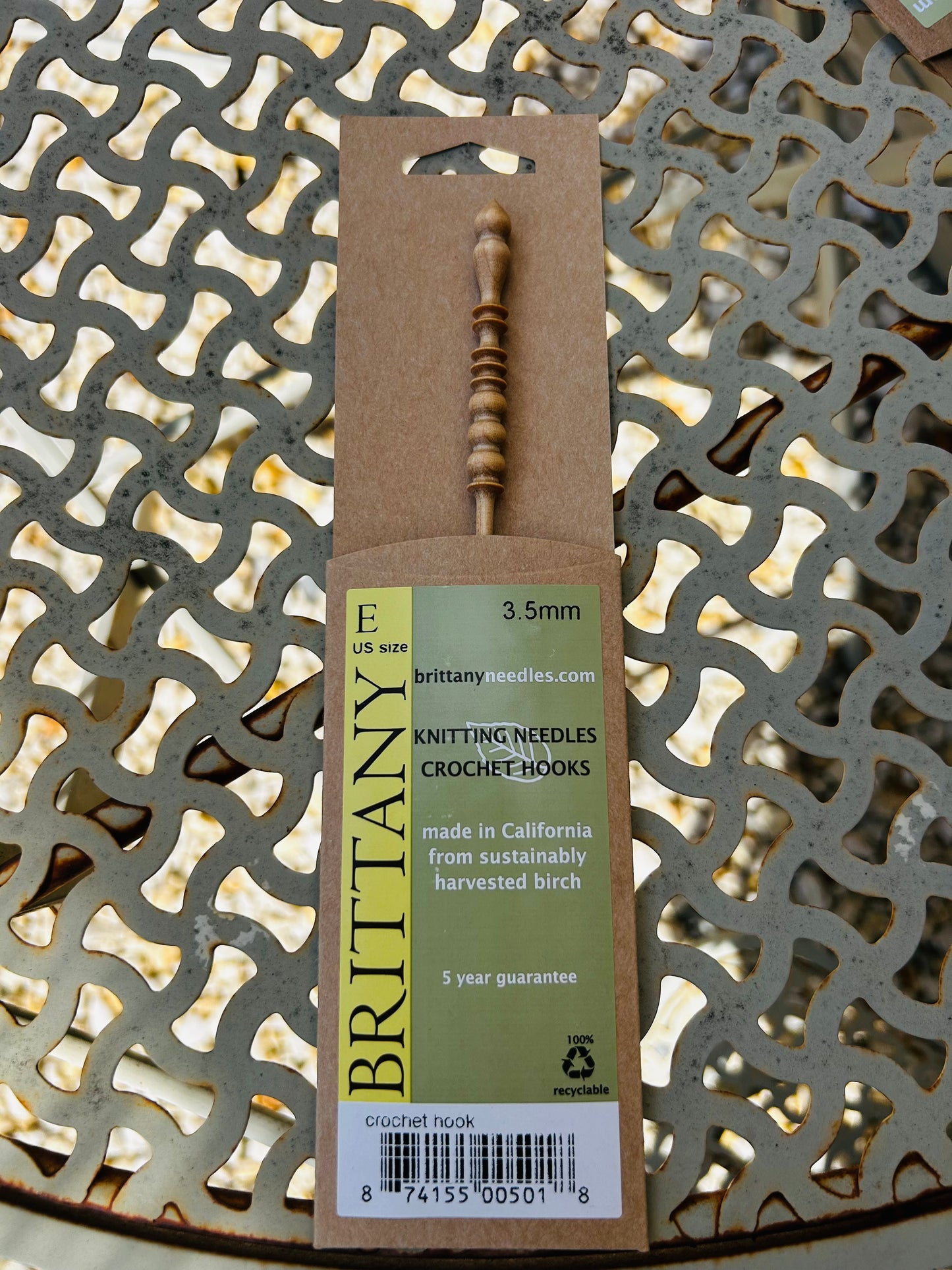 Häkelnadeln aus Birke mit viktorianischem Griff - Brittany Needles