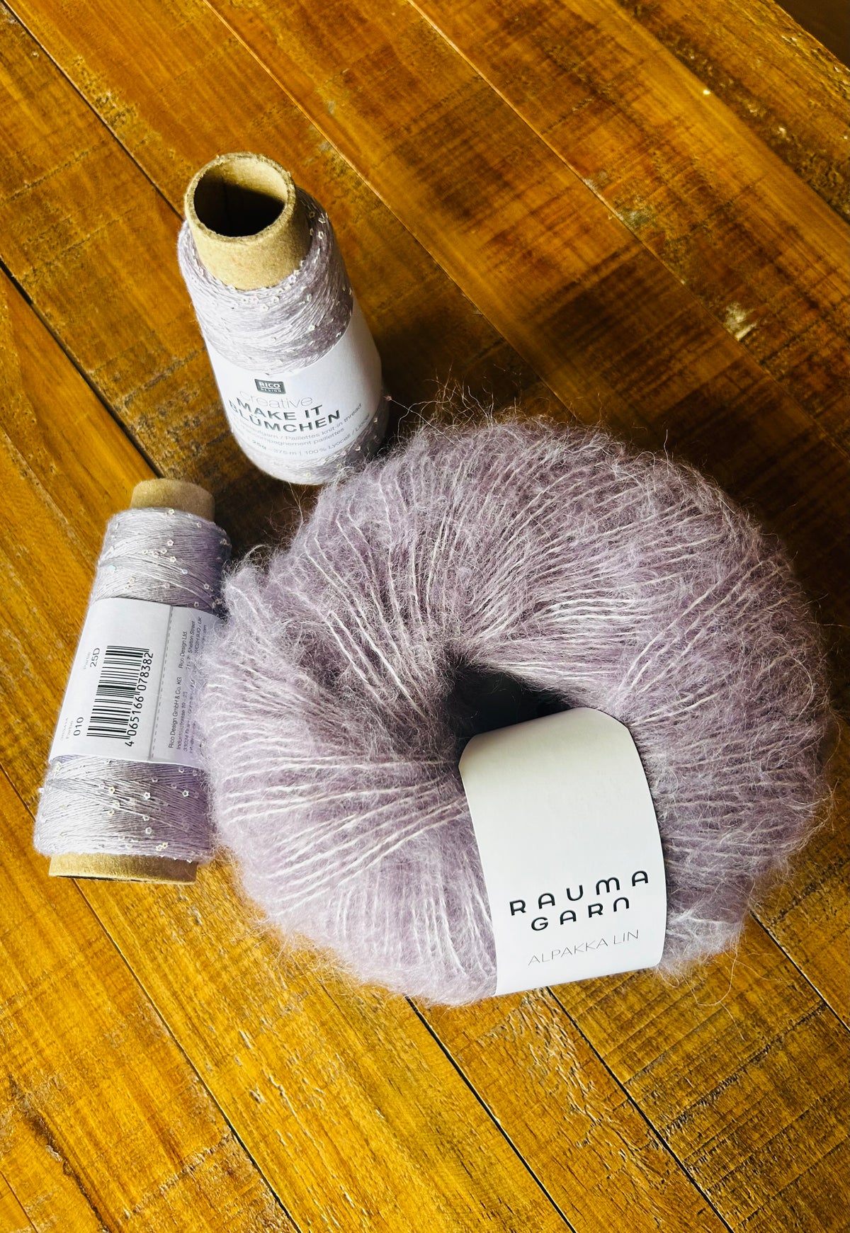 Strickpaket Adventstuch mit Glitzer von Ilona/Narvamante ArtStudio