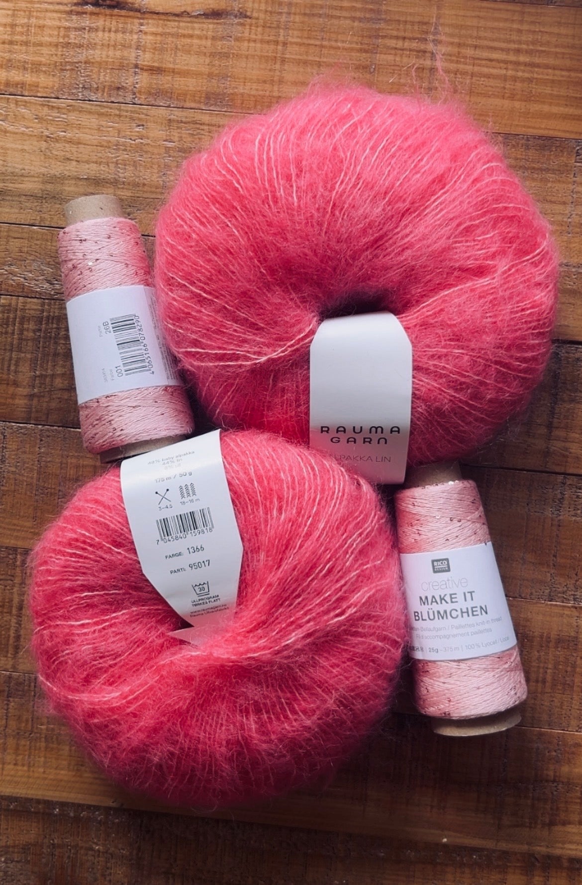 Strickpaket Adventstuch mit Glitzer von Ilona/Narvamante ArtStudio
