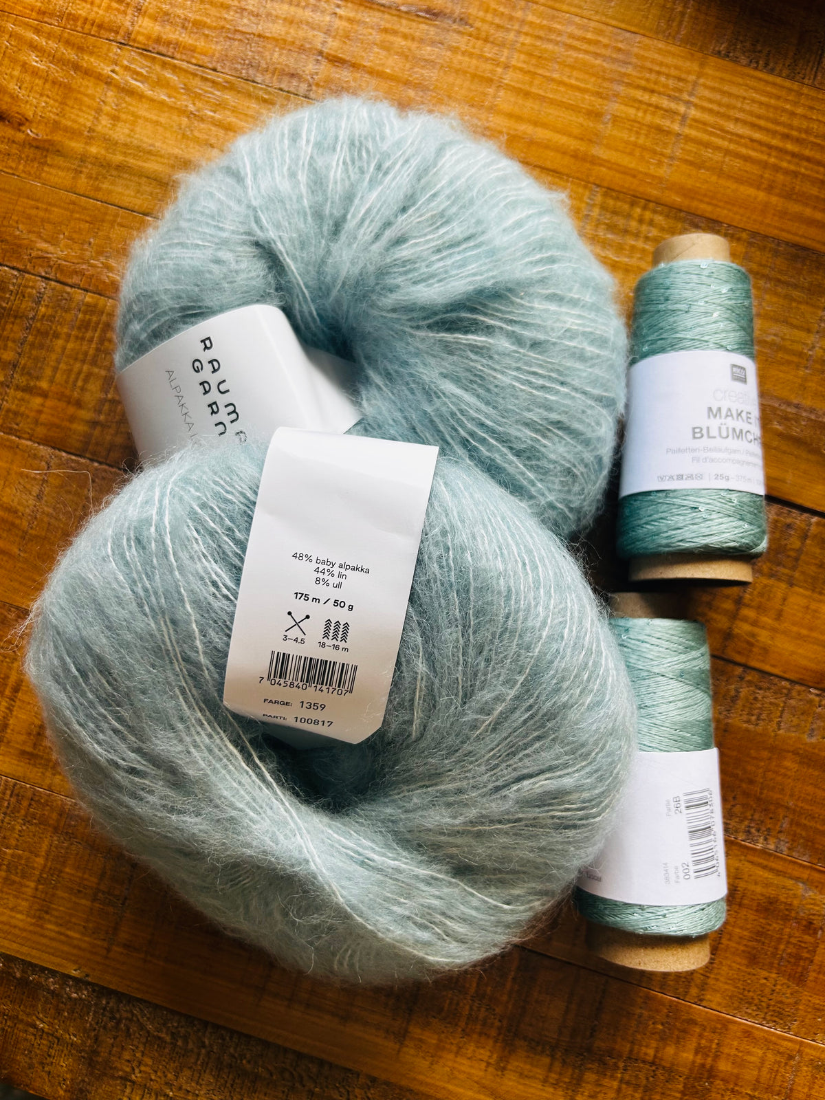 Strickpaket Adventstuch mit Glitzer von Ilona/Narvamante ArtStudio