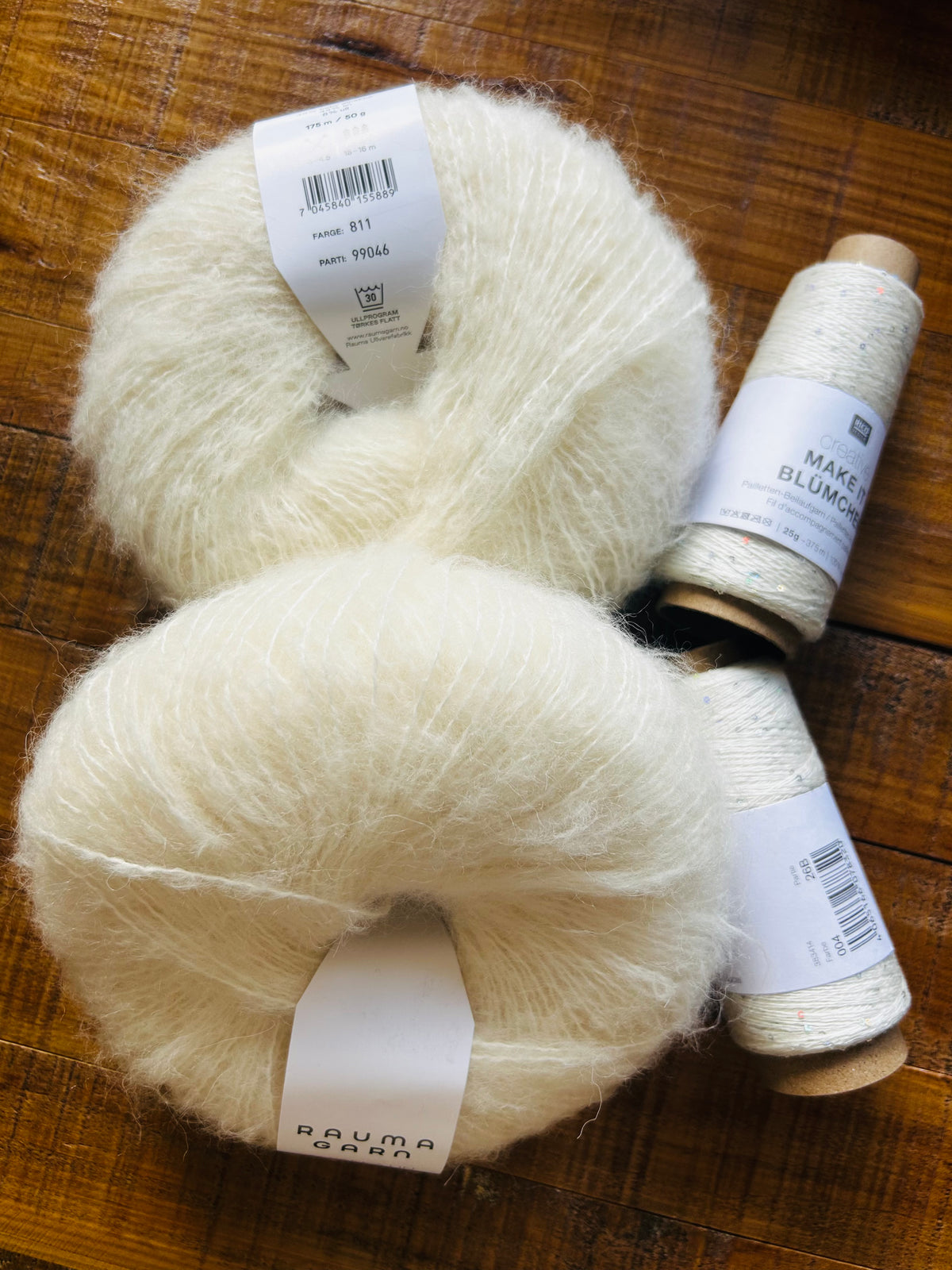 Strickpaket Adventstuch mit Glitzer von Ilona/Narvamante ArtStudio