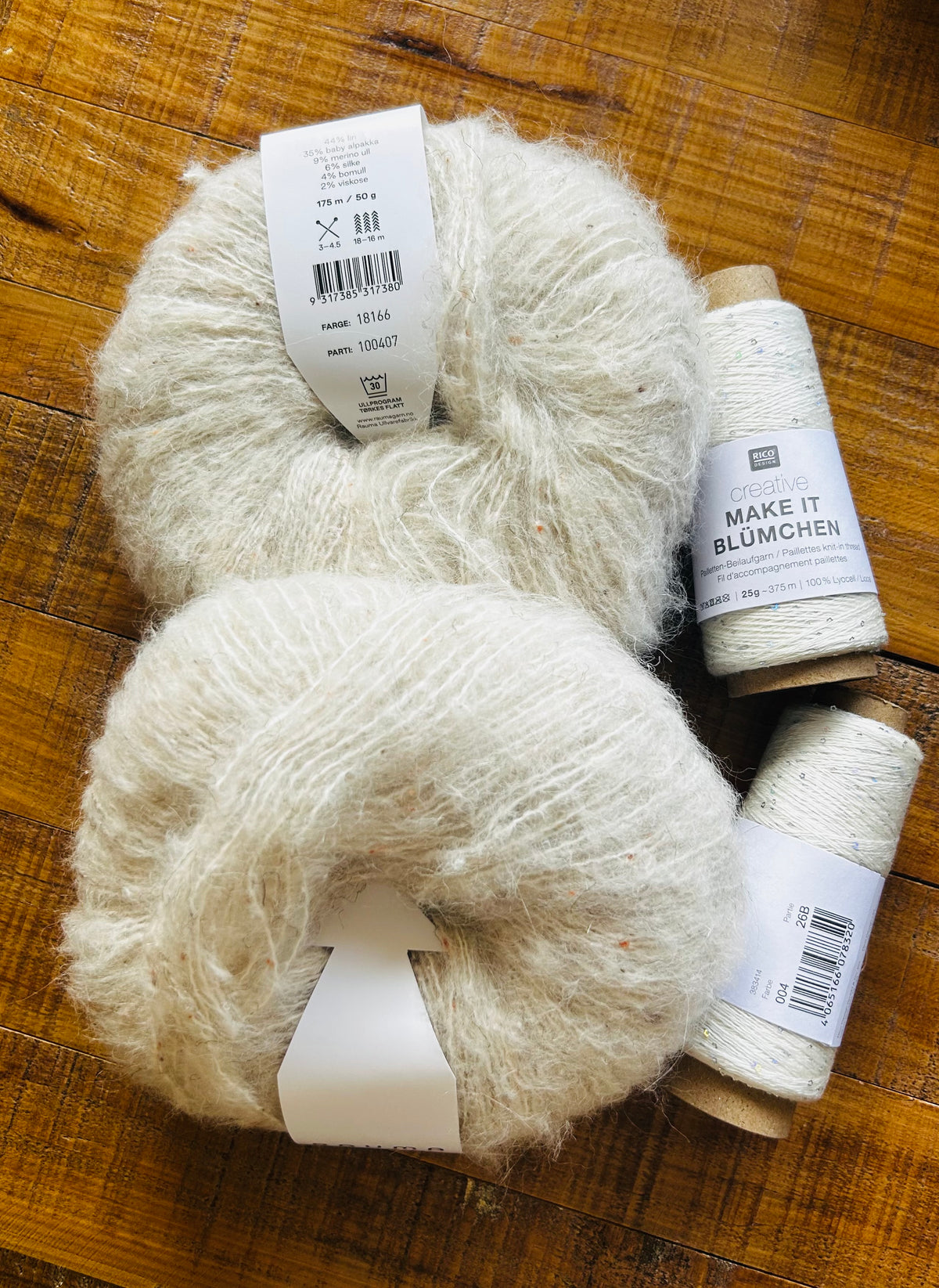 Strickpaket Adventstuch mit Glitzer von Ilona/Narvamante ArtStudio