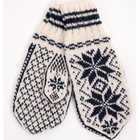 Strickpaket Rosevotter Fäustlinge (blau/ENGLISCH) - Hillesvåg