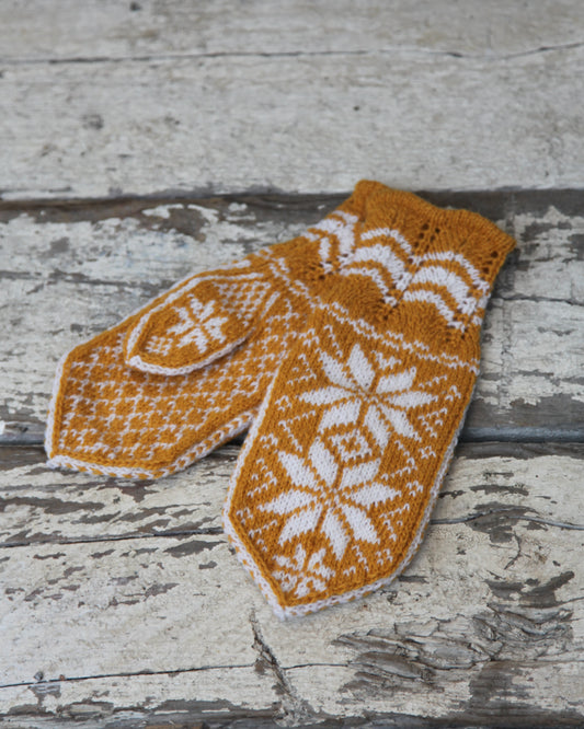 Strickpaket Rosevotter Fäustlinge (Deutsch/Englisch/Norwegisch) - Hillesvåg