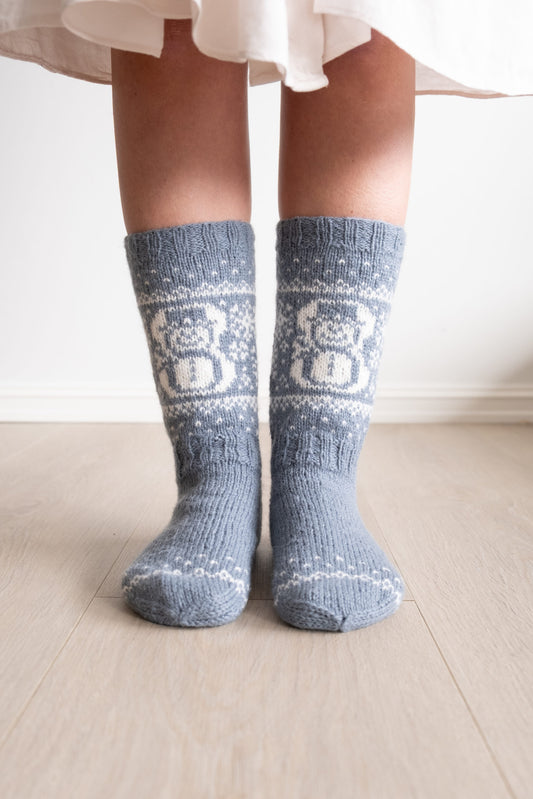 Strickpaket Snømannsokken Socken (ENGLISCH) - Hillesvåg