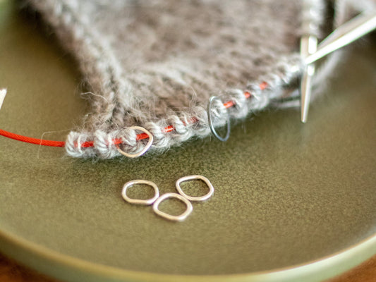 Silberne Maschenmarkierer - Set von Mme Benoir & Manufaktur