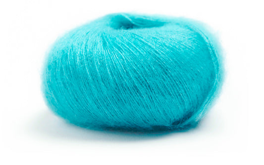 Strickpaket Sweater Minimalisme no. 3 TÜRKIS (Englisch) - Augustins/Hillesvåg