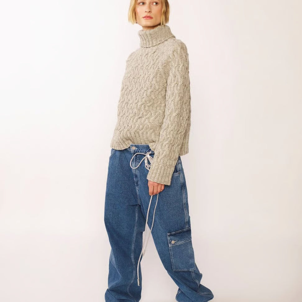 Strickpaket Florens Flettegenser (Zopfpullover) - Rauma Garn