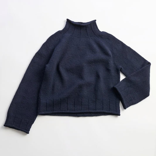 Strickpaket Heia Rundgenser (marineblau) - Rauma Garn